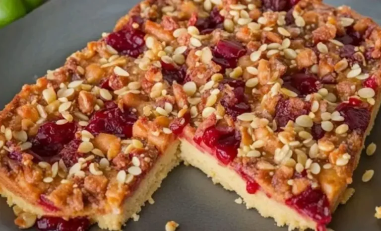 Porridge d’avena al forno con mela, banana e frutta secca