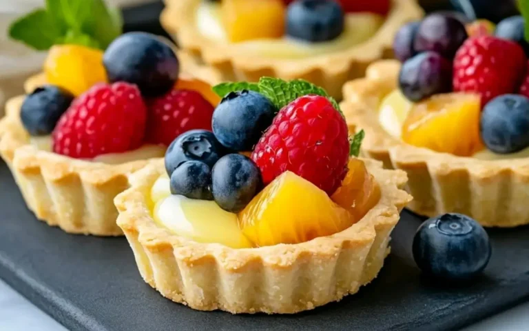 Deliziosa ricetta per mini crostatine. Crostatine. Crema pasticcera.