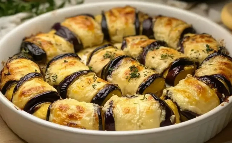 Rotolini di melanzane all’aglio e formaggio irresistibile! Ricetta facile e deliziosa!