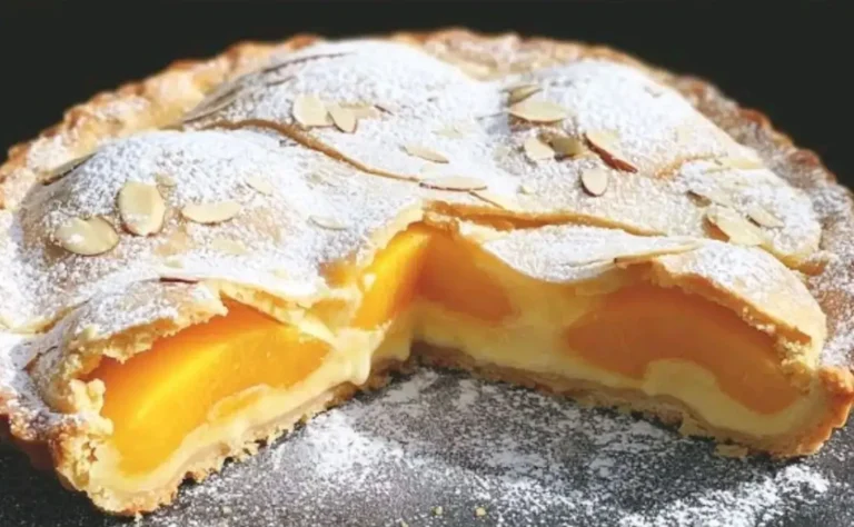 Crostata perfetta con crema al limone e pesche – un dessert che vi conquisterà!