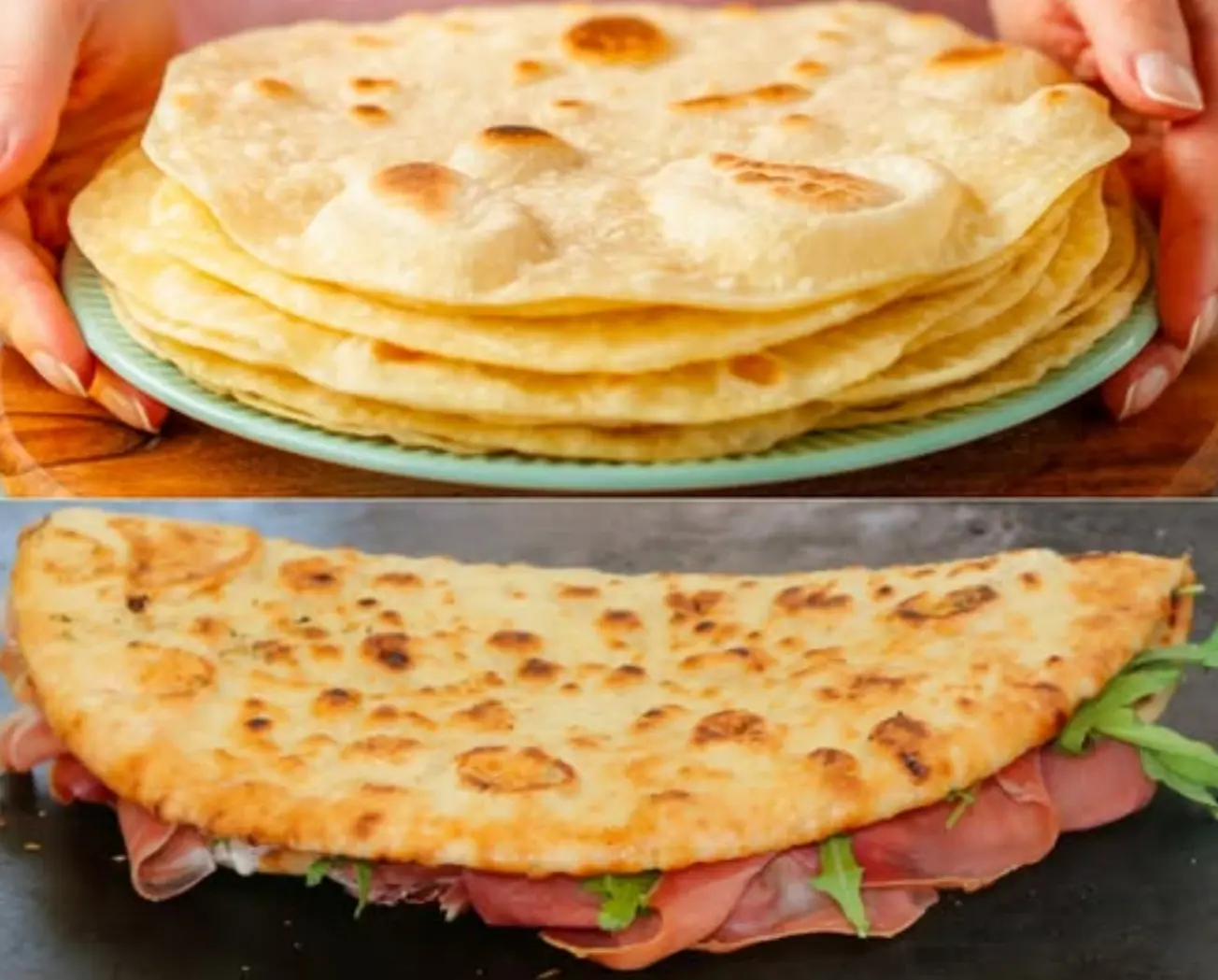 Acqua, farina, un pizzico di sale e senza lievito!