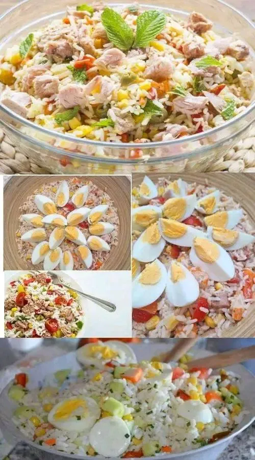 Insalata di Riso con Tonno e Uova Sode