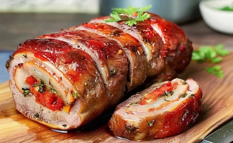 Ricetta del polpettone di collo di maiale ripieno