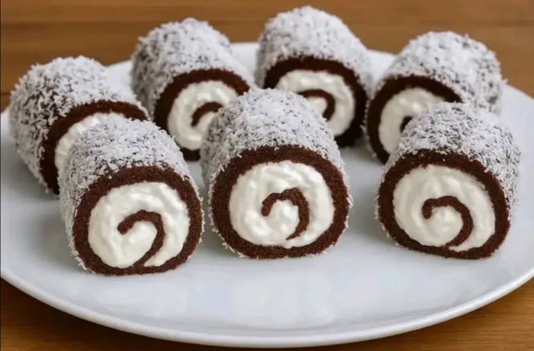 Rotolini dolci al cocco cacao e yogurt
