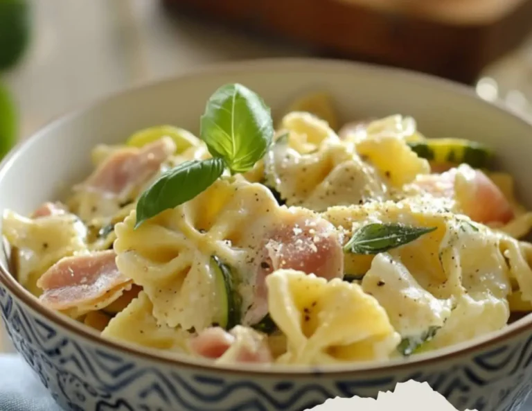 FARFALLE CON PHILADELPHIA ZUCCHINE E SPECK CROCCANTE