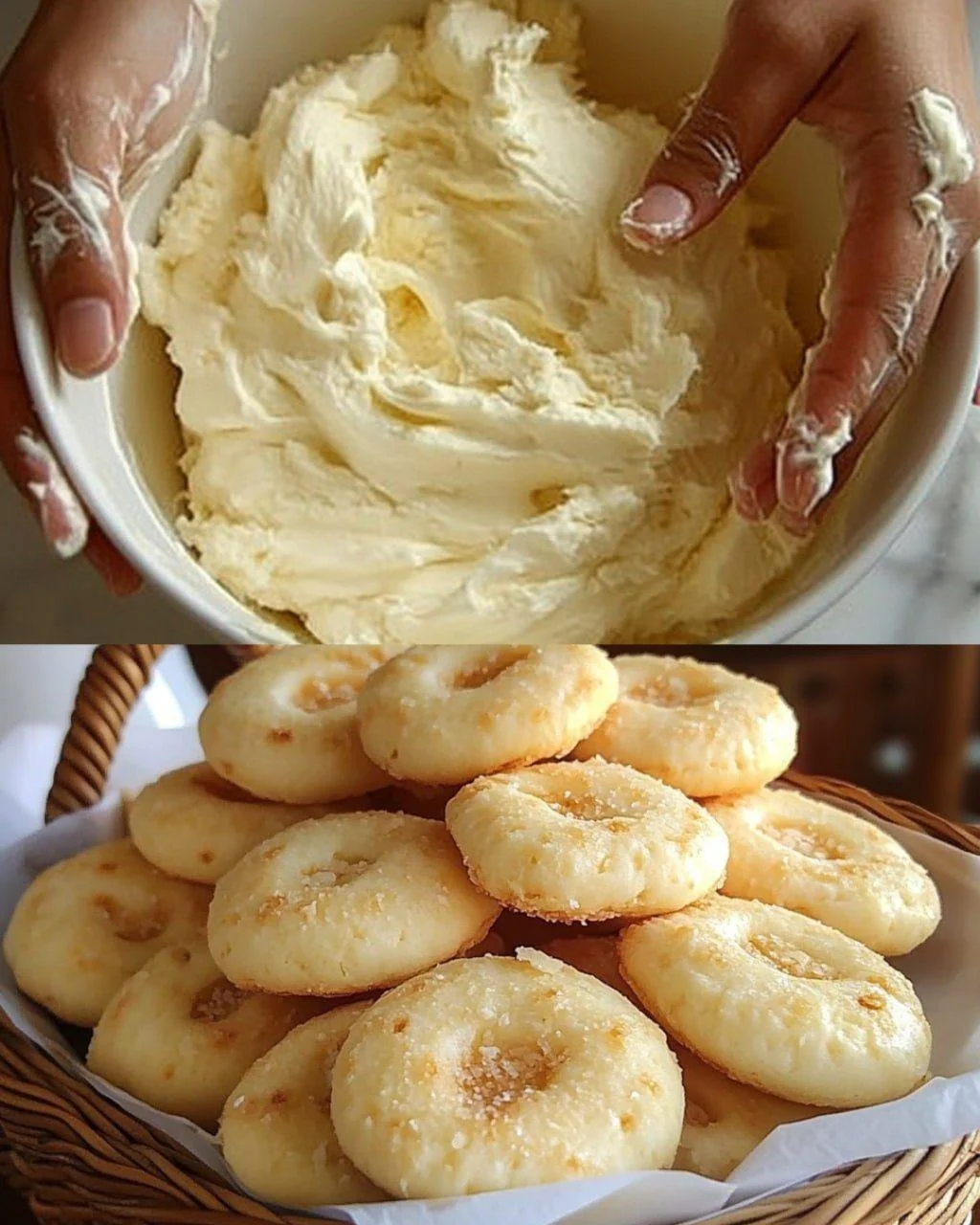 Galletas de fécula de maíz que se deshacen en la boca