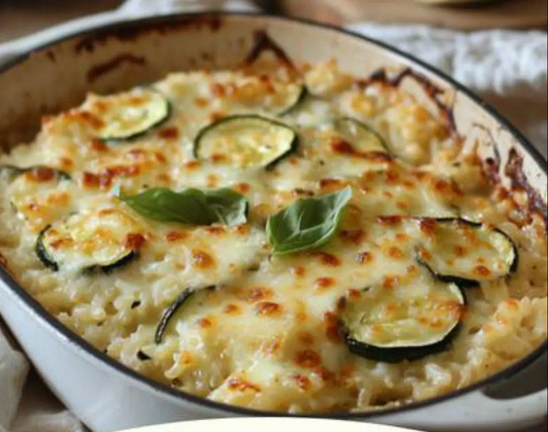 Riso al Forno con Zucchine e Mozzarella
