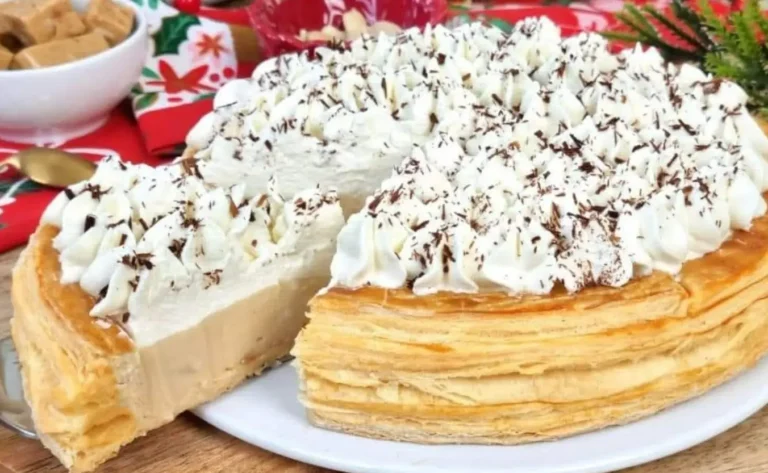 Sfogliatina al torrone con scaglie di cioccolato