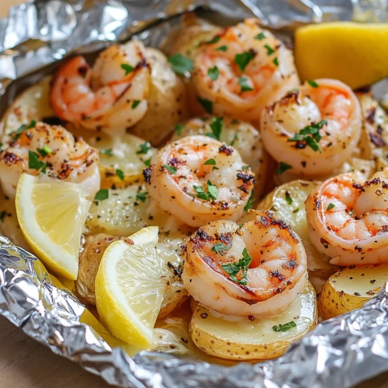Pacchetti Di Gamberi Con Patate E Limone