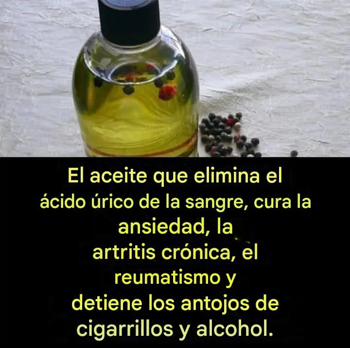 Aceite natural para el ácido úrico, la inflamación y los antojos