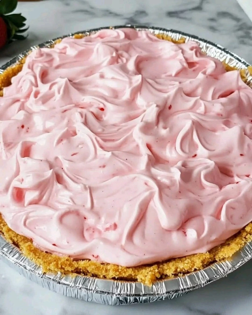 Pastel de fresa helado