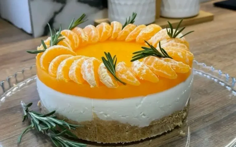 Cheesecake al mandarino con gelatina di mandarino