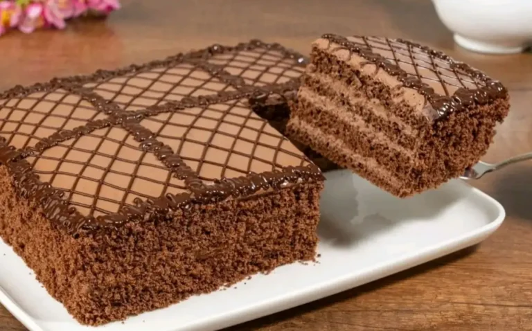 Chocolate Layer Cake with Cream Cheese Filling and Chocolate Glaze