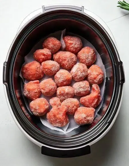 Pon albóndigas en una olla de cocción lenta con estos 3 ingredientes. Es comida reconfortante, redefinida.