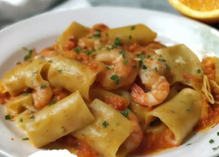 Paccheri alla Crema di Scampi e Gamberi