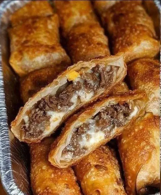 Rollitos de huevo con queso Filadelfia