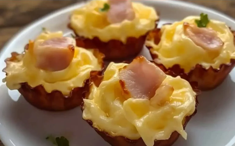 Muffin con prosciutto, formaggio e uova