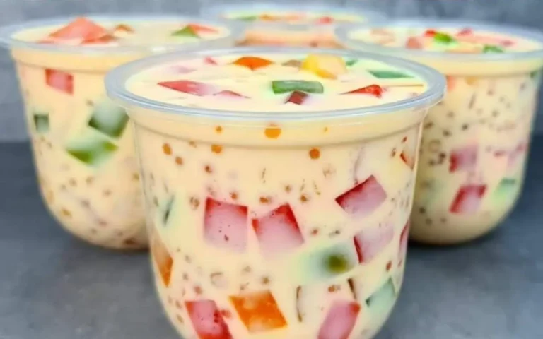Bevanda alla gelatina di tapioca alla frutta