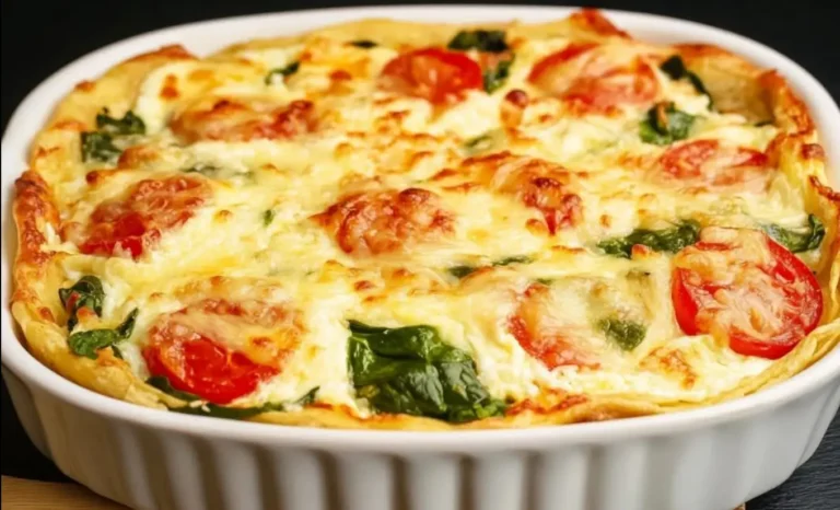 Spinaci al forno con condimento al pomodoro