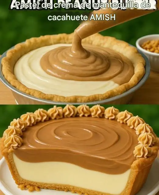 Pastel de crema de mantequilla de cacahuete Amish
