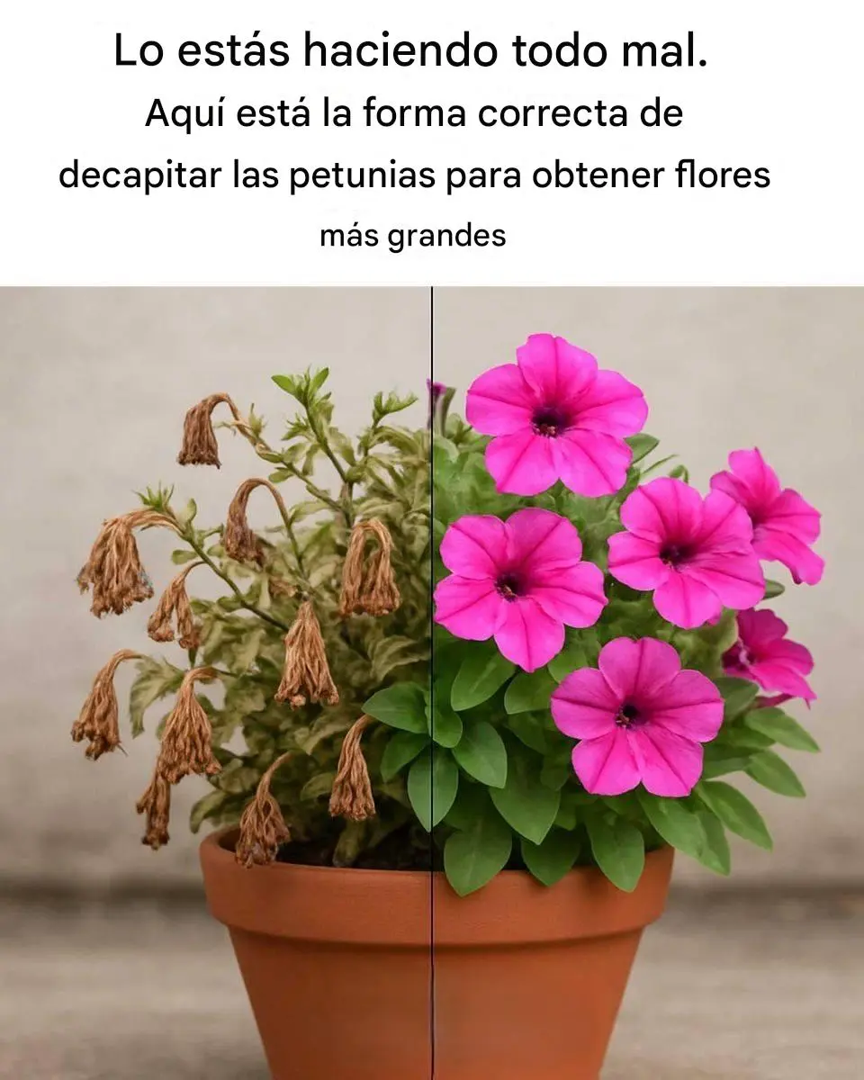 Lo estás haciendo todo mal. Aquí te mostramos la forma correcta de podar las petunias para que florezcan más.