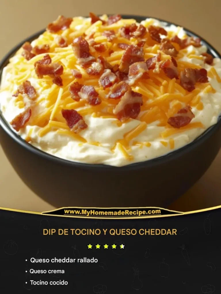 Dip de tocino y queso cheddar
