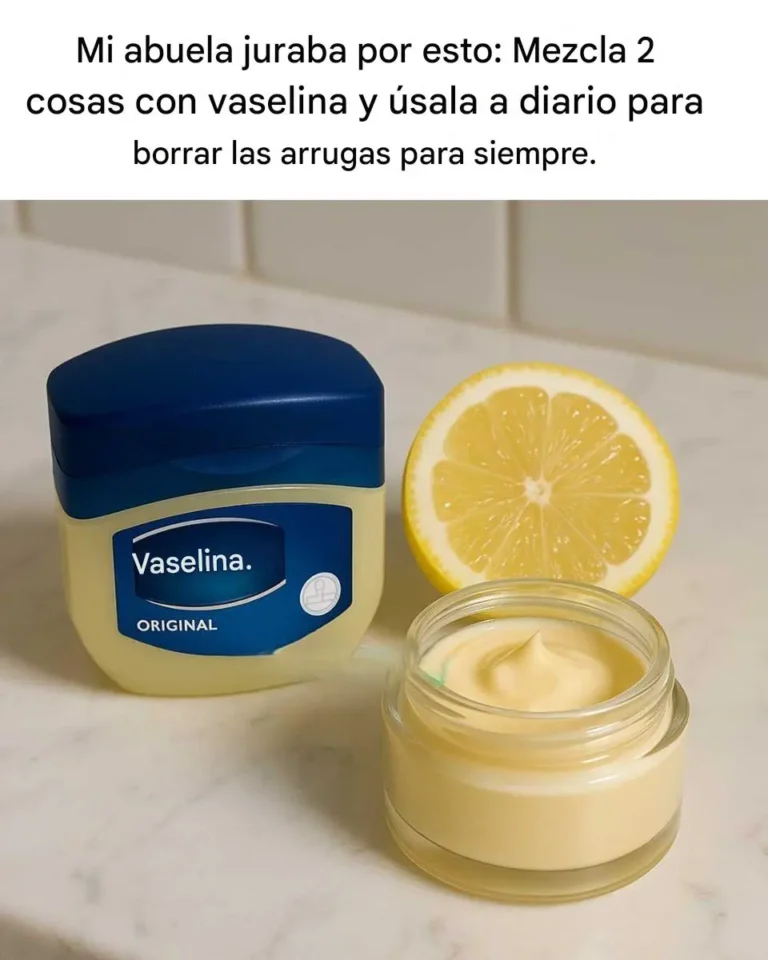 dos cosas con vaselina y usarlo diariamente para borrar las arrugas para siempre.