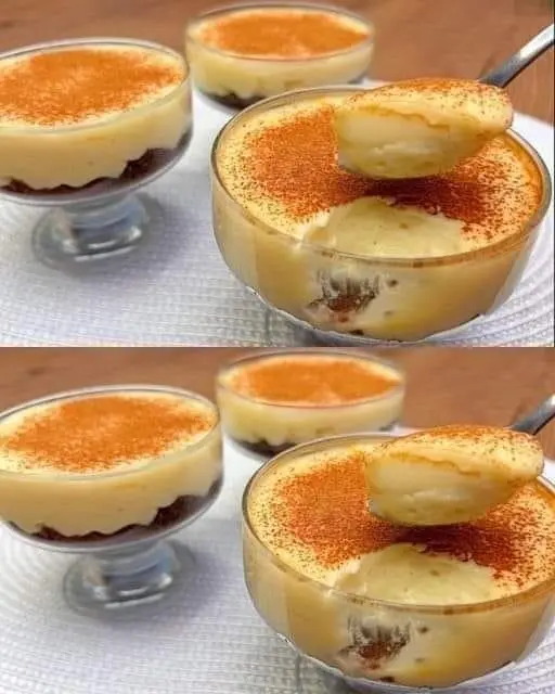Vasitos de pudín de tiramisú