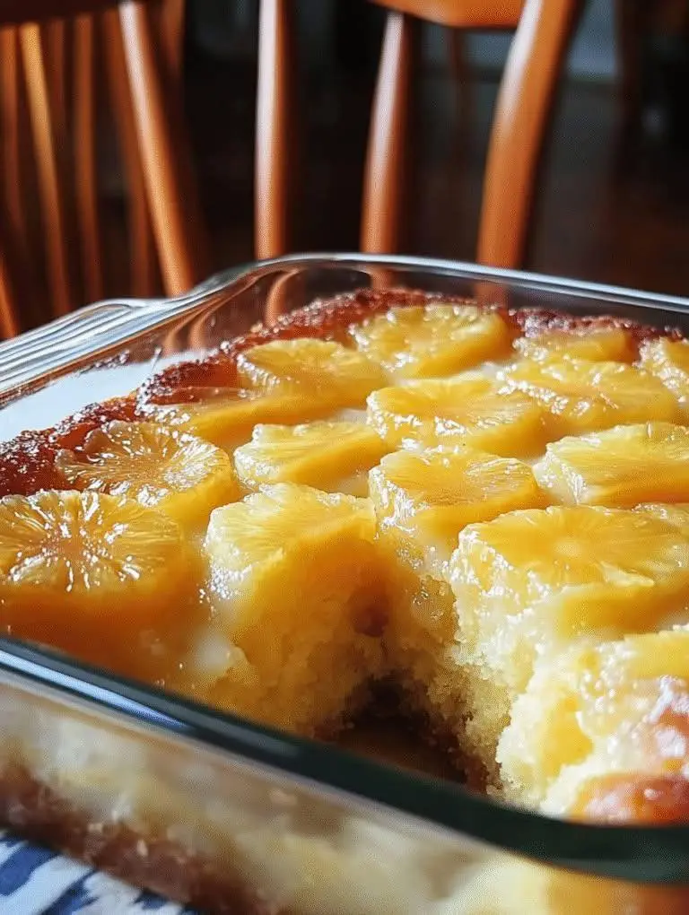 Pastel de piña jugosa