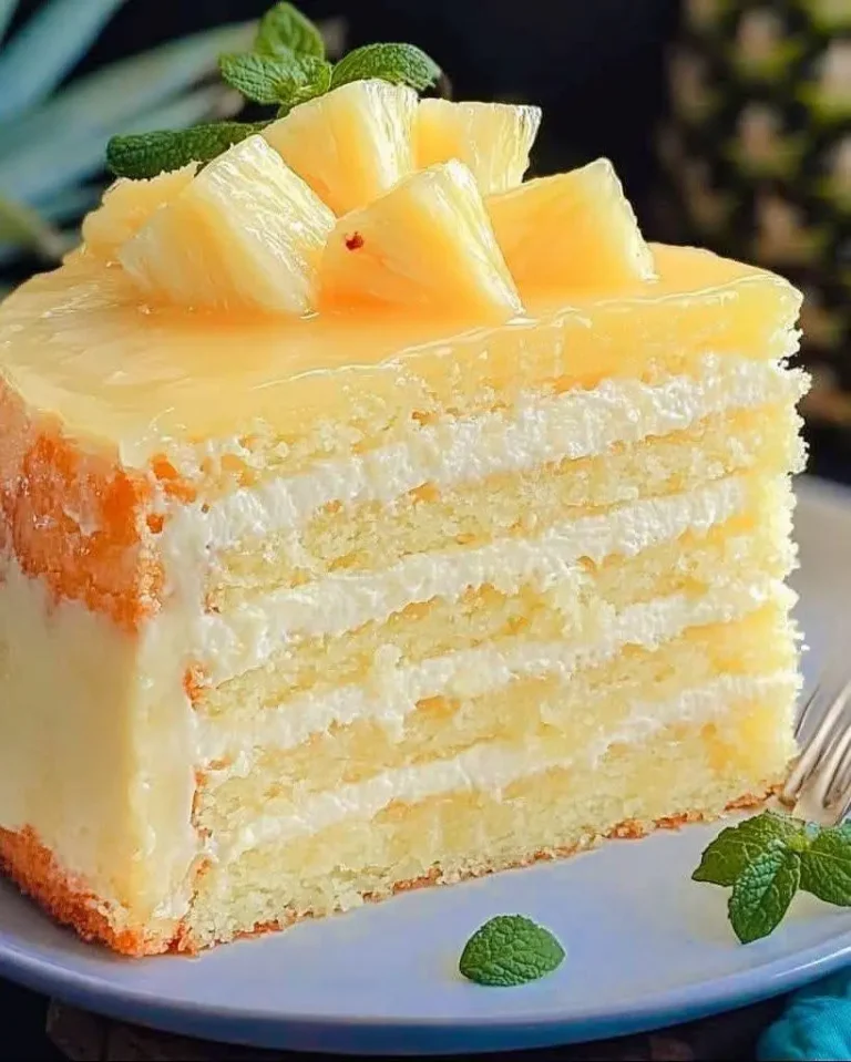 Pastel de piña tropical
