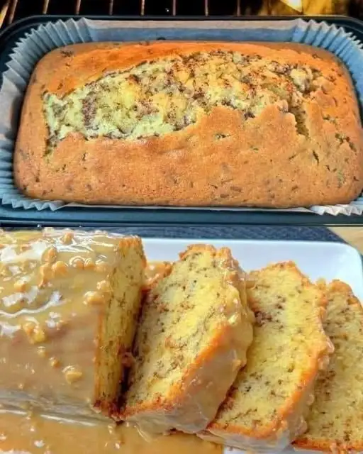 Pan de Plátano con Glaseado de Caramelo: Una Delicia Irresistible
